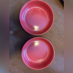 Set of 2 Red 10 Strawberry Street Bowls